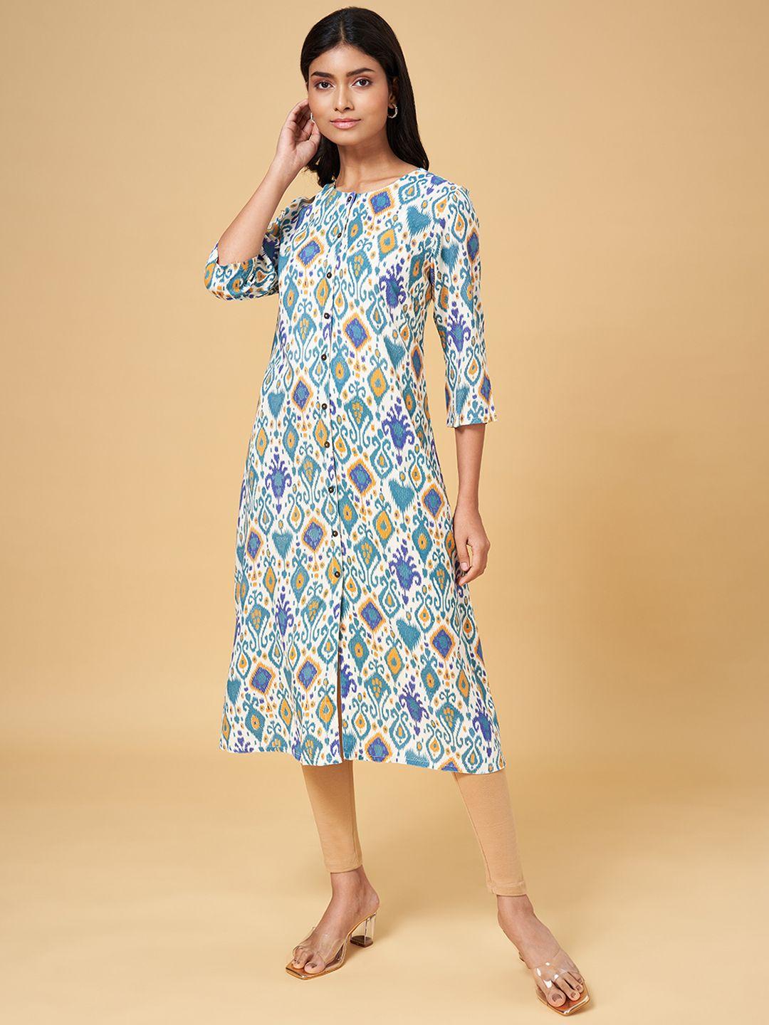 yu by pantaloons geometric printed kurta