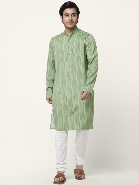 yu by pantaloons green regular fit printed kurta