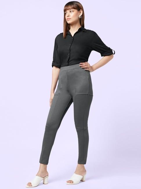 yu by pantaloons grey high rise tights