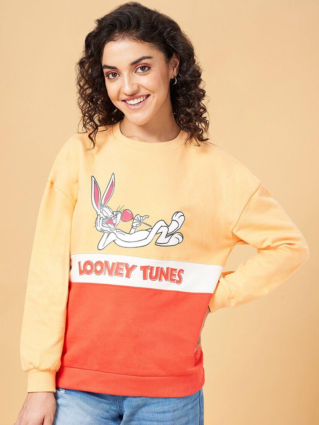yu by pantaloons looney tunes printed round neck pullover