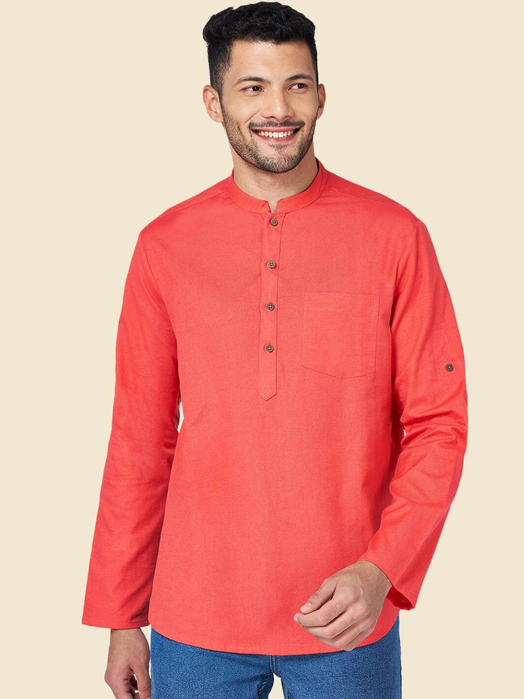 yu by pantaloons mandarin collar short kurta