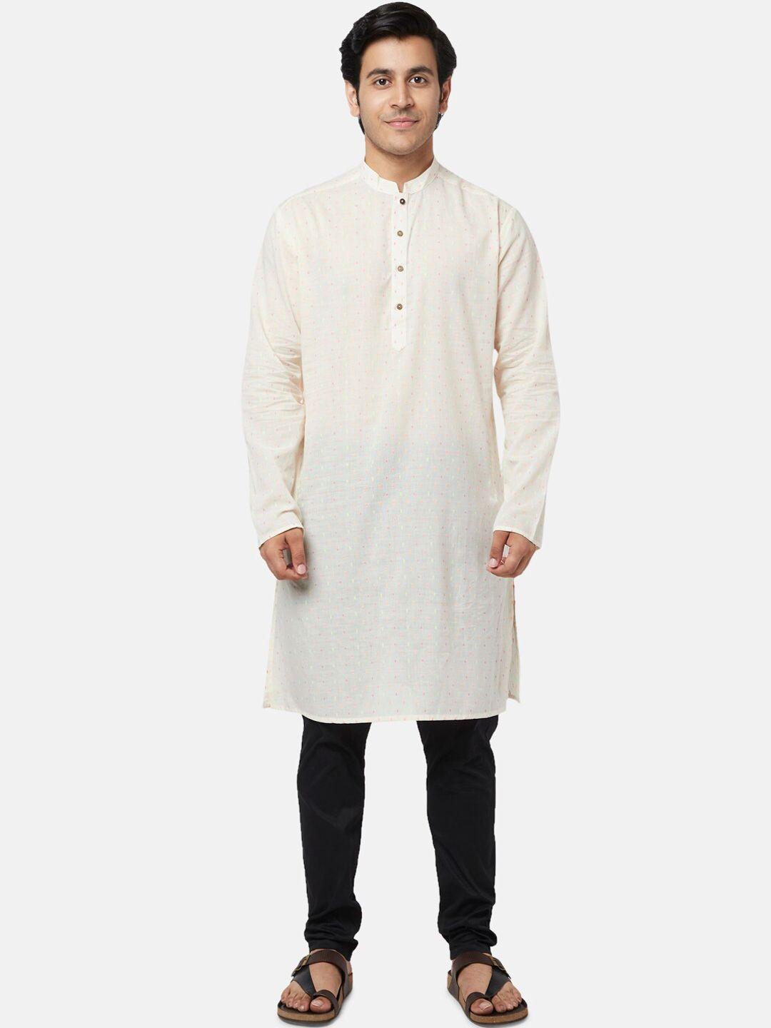 yu by pantaloons men thread work kurta