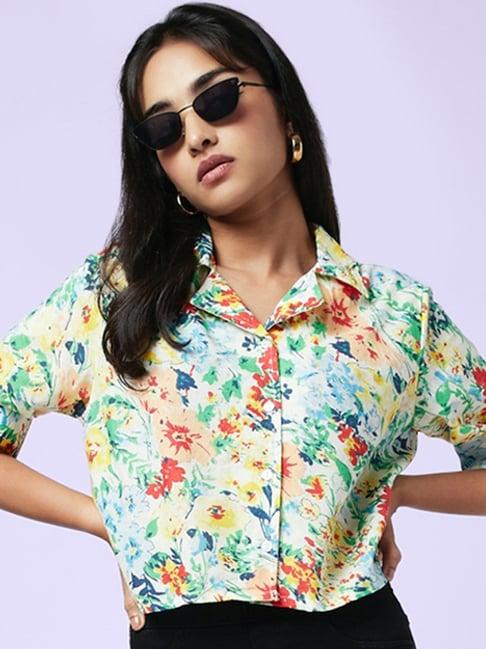 yu by pantaloons multicolored cotton printed shirt