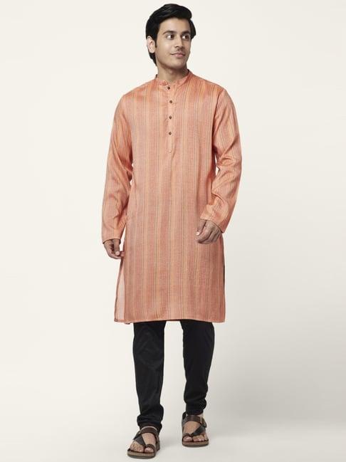 yu by pantaloons orange regular fit printed kurta