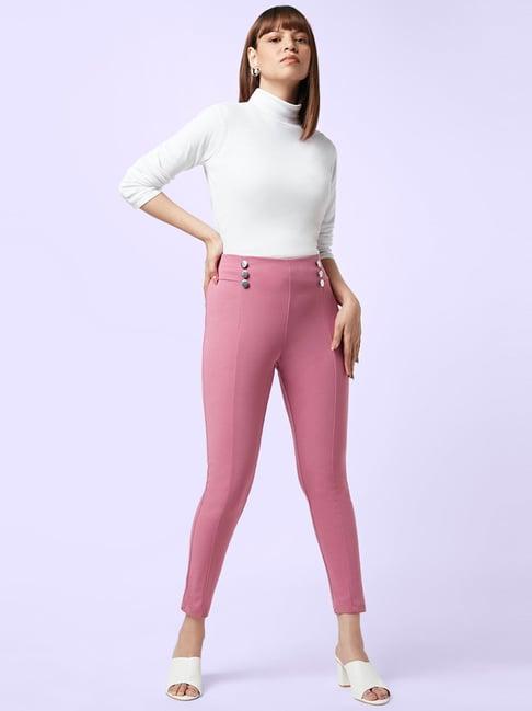 yu by pantaloons pink high rise tights