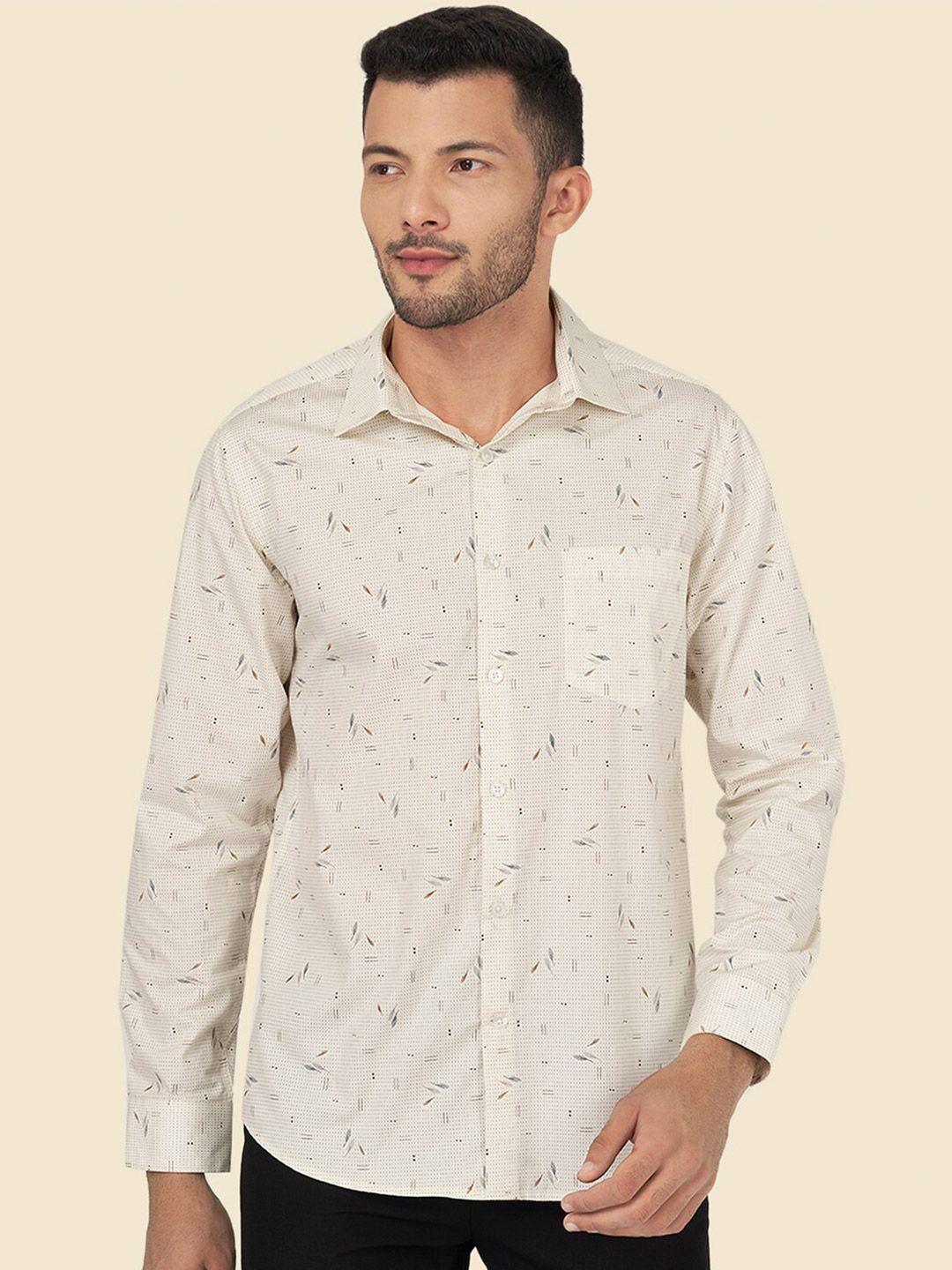 yu by pantaloons slim fit conversational printed cotton casual shirt