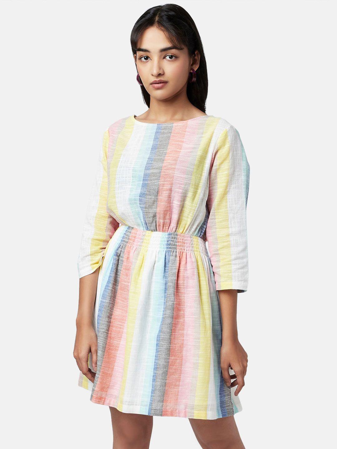 yu by pantaloons striped cotton dress