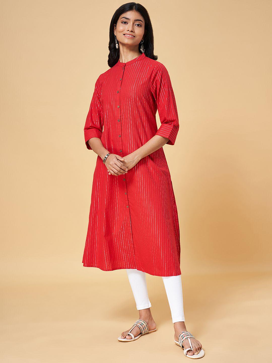 yu by pantaloons striped cotton kurta