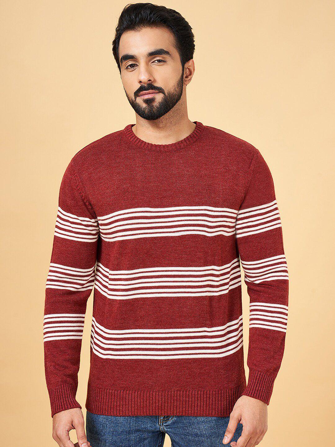 yu by pantaloons striped long sleeves acrylic pullover