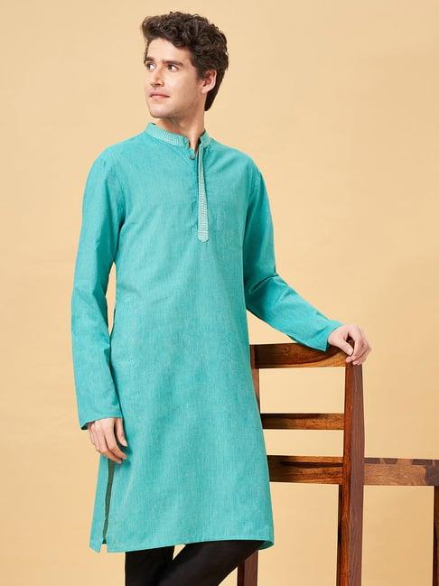 yu by pantaloons turquoise straight fit kurta