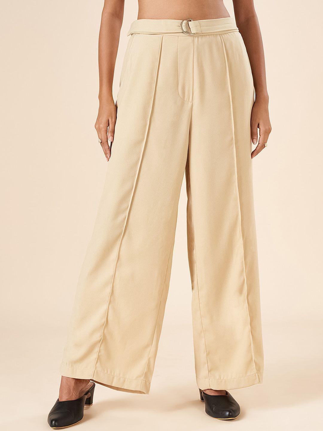 yu by pantaloons women high-rise parallel trouser