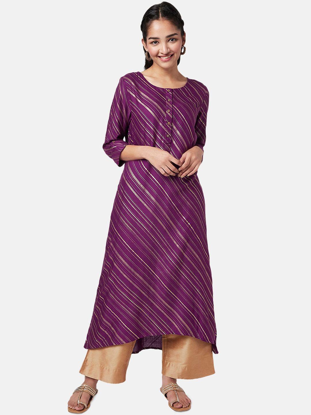 yu by pantaloons women leheriya striped kurta