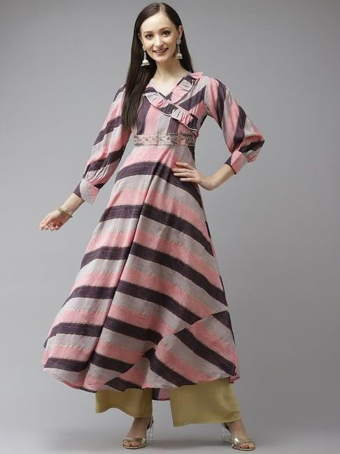 yufta multi color striped kurta