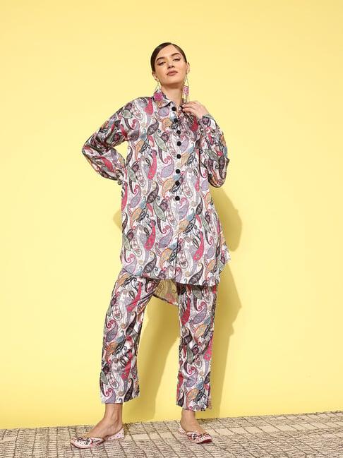 yufta multicolor printed shirt with pants