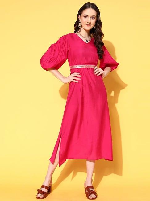 yufta pink a-line dress