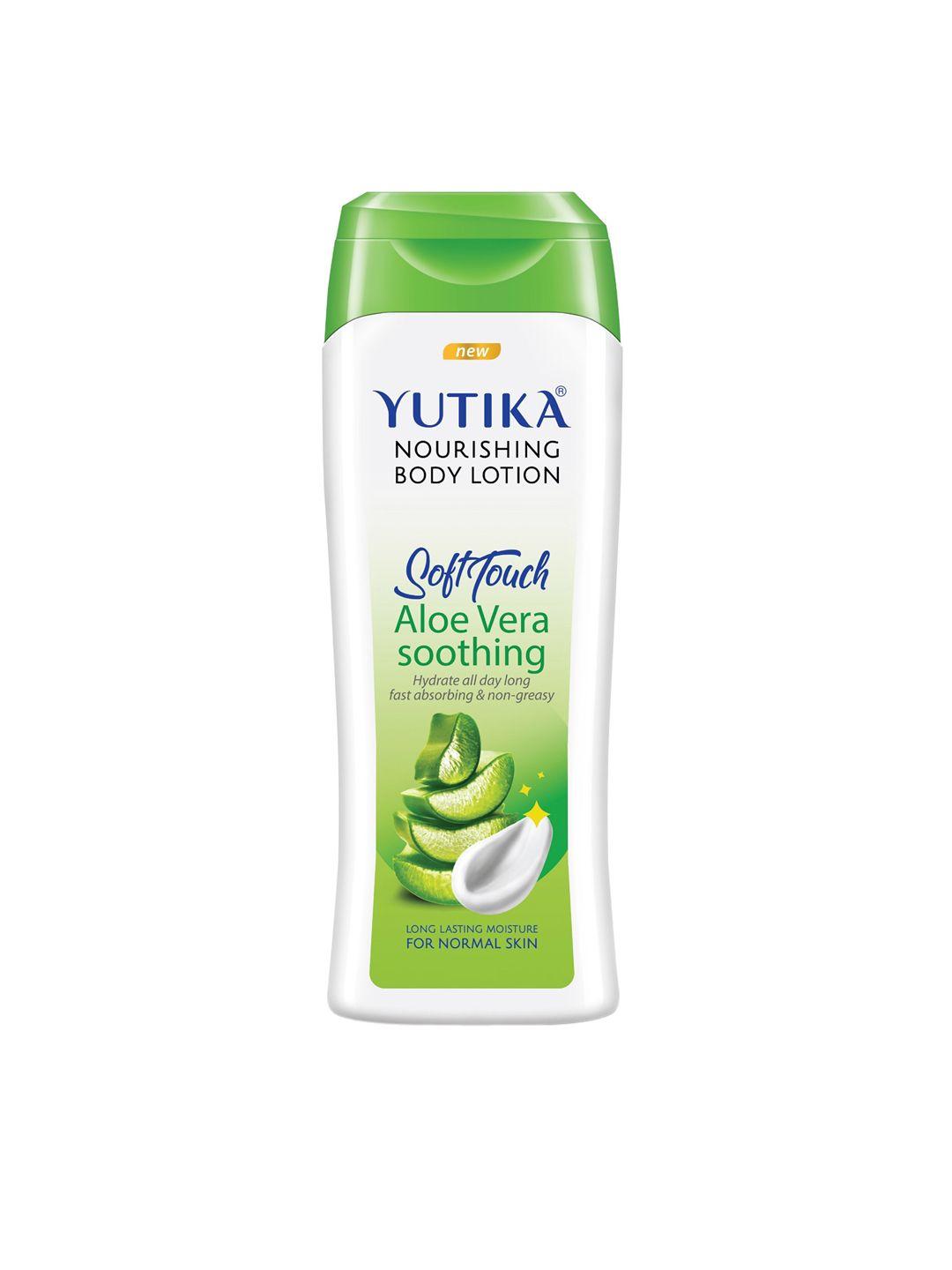 yutika nourishing body lotion soft touch aloe vera soothing - 300 ml