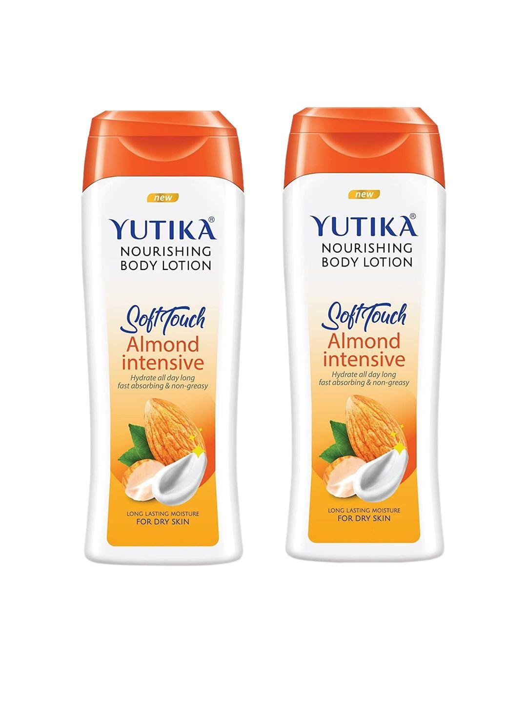 yutika set of 2 almond body lotion for dry skin - 300ml