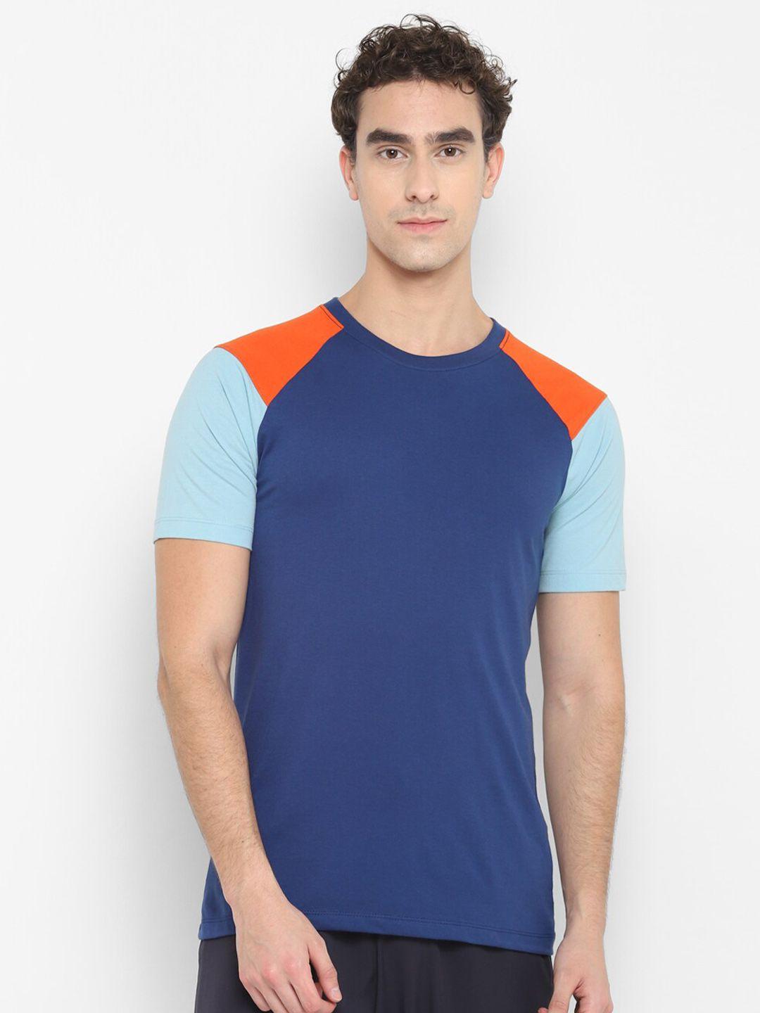 yuuki colourblocked reglan sleeves antimicrobial sports t-shirt