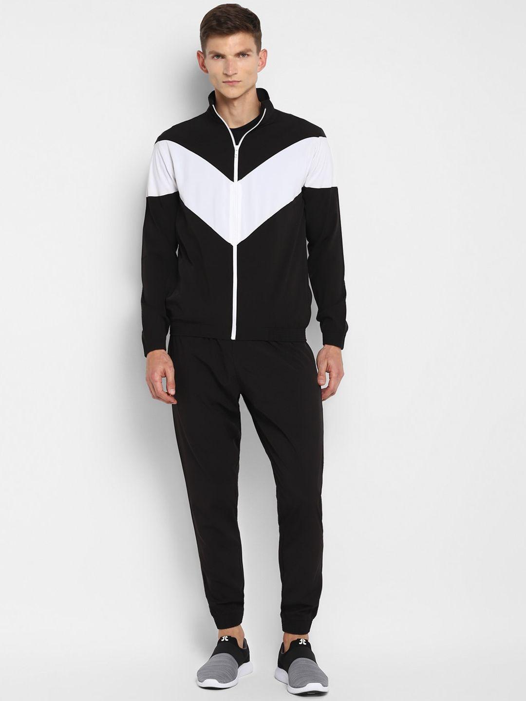 yuuki men black & white colourblocked tracksuits