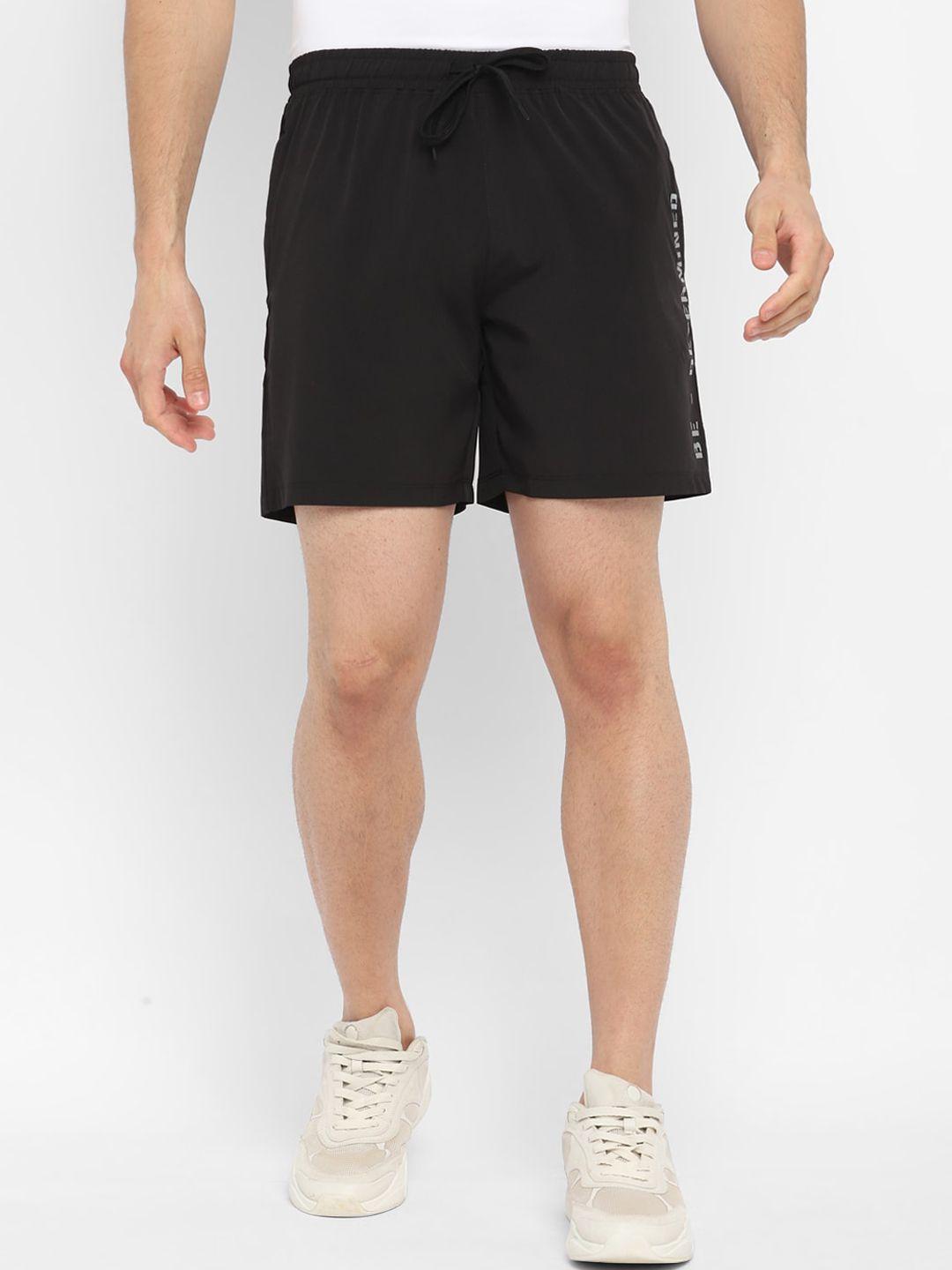 yuuki men black training or gym sports shorts with antimicrobial technology