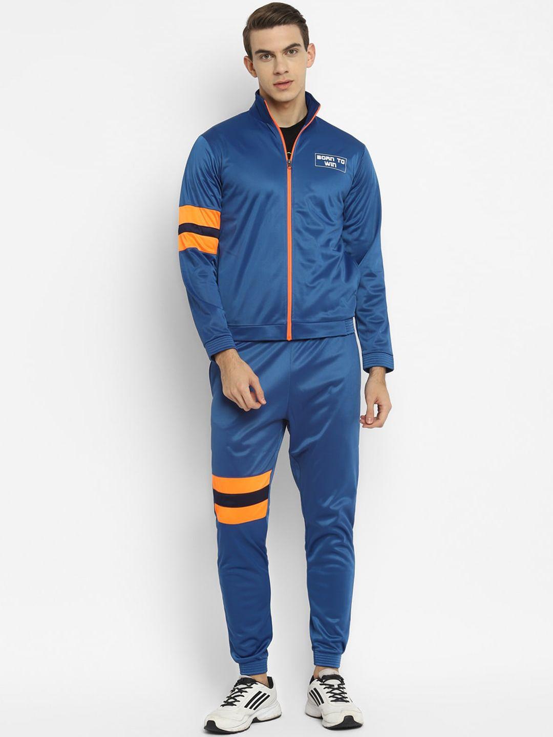 yuuki men blue solid tracksuit