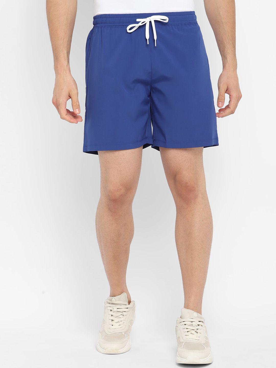 yuuki men blue training or gym sports shorts with antimicrobial technology