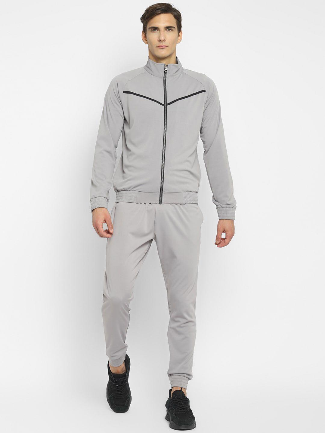 yuuki men grey solid tracksuits