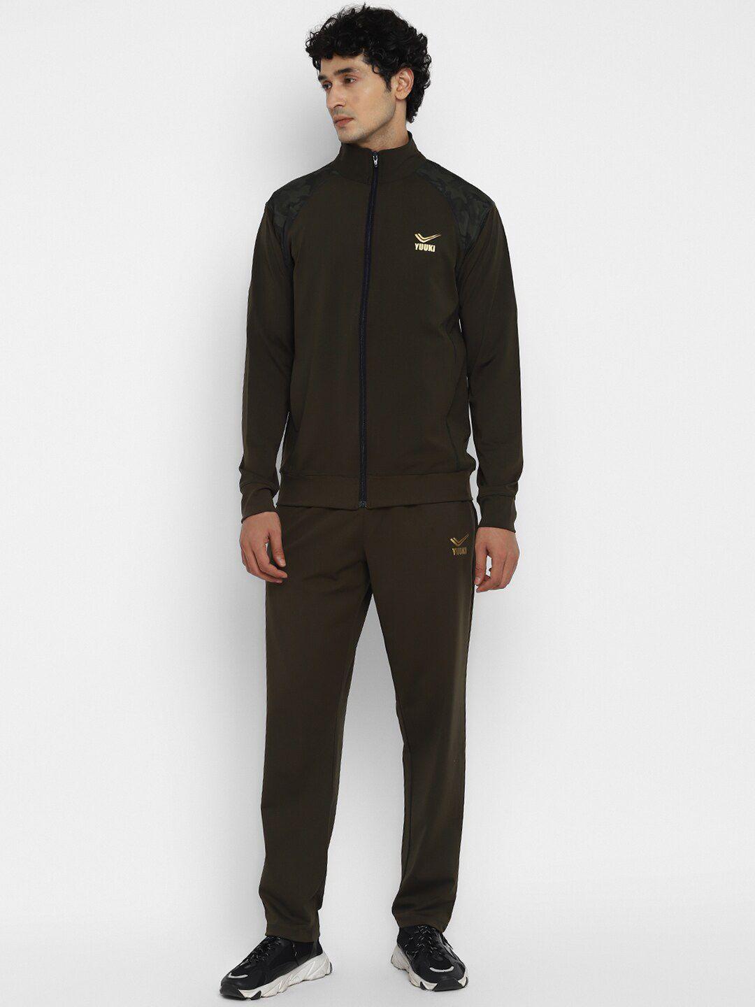 yuuki men olive solid tracksuits