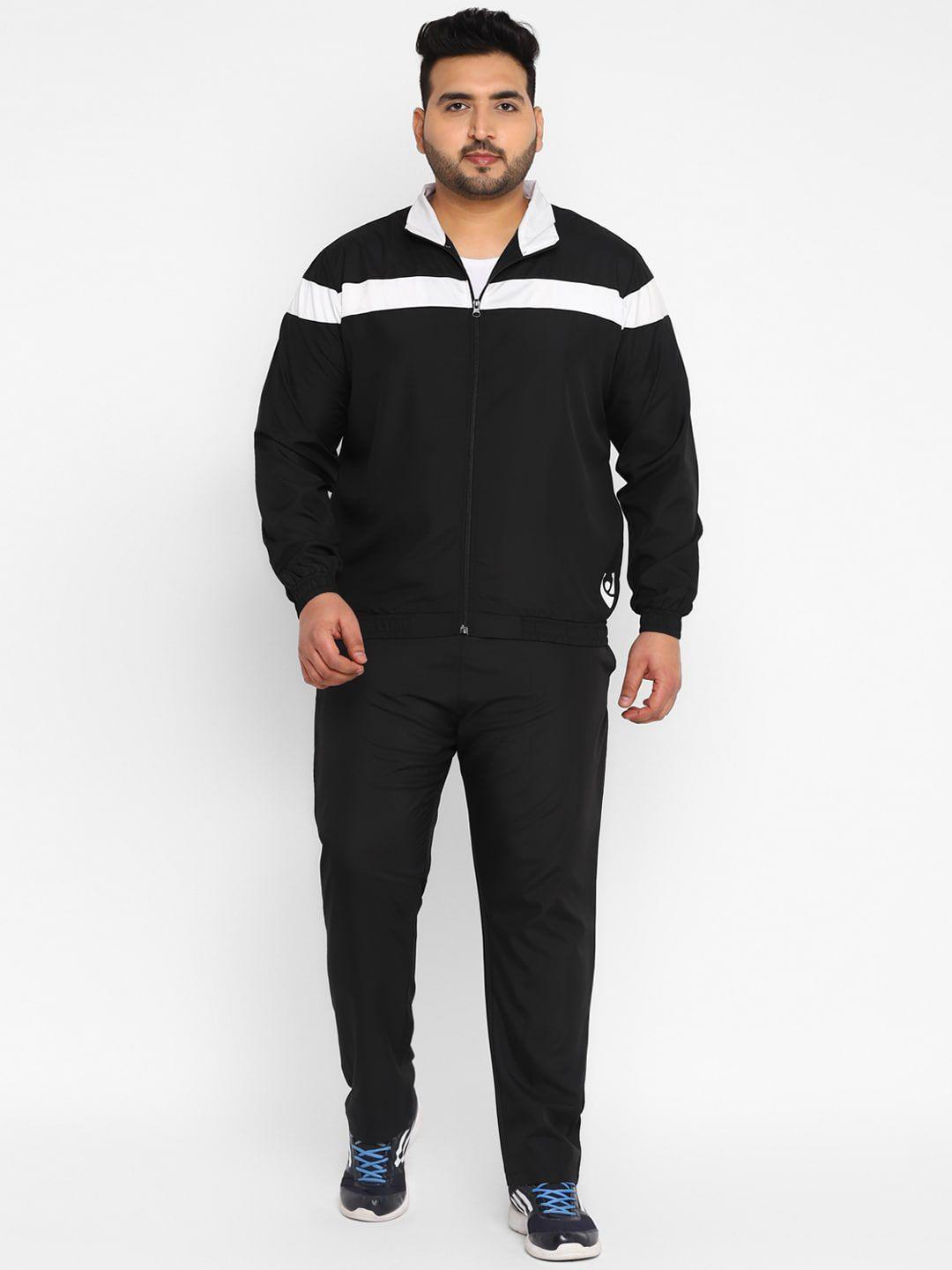 yuuki men plus size colourblocked sports tracksuits