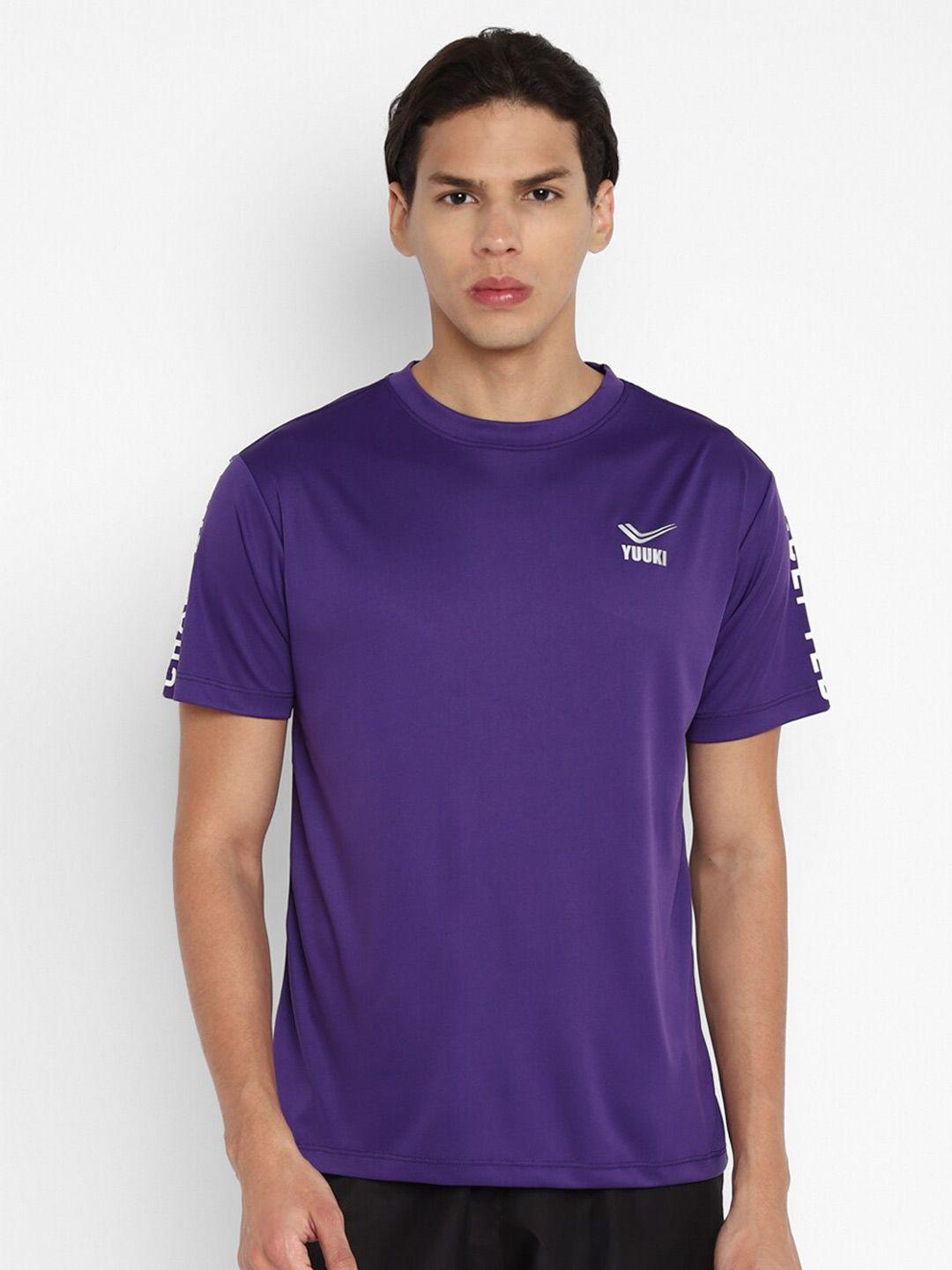 yuuki men purple brand logo t-shirt