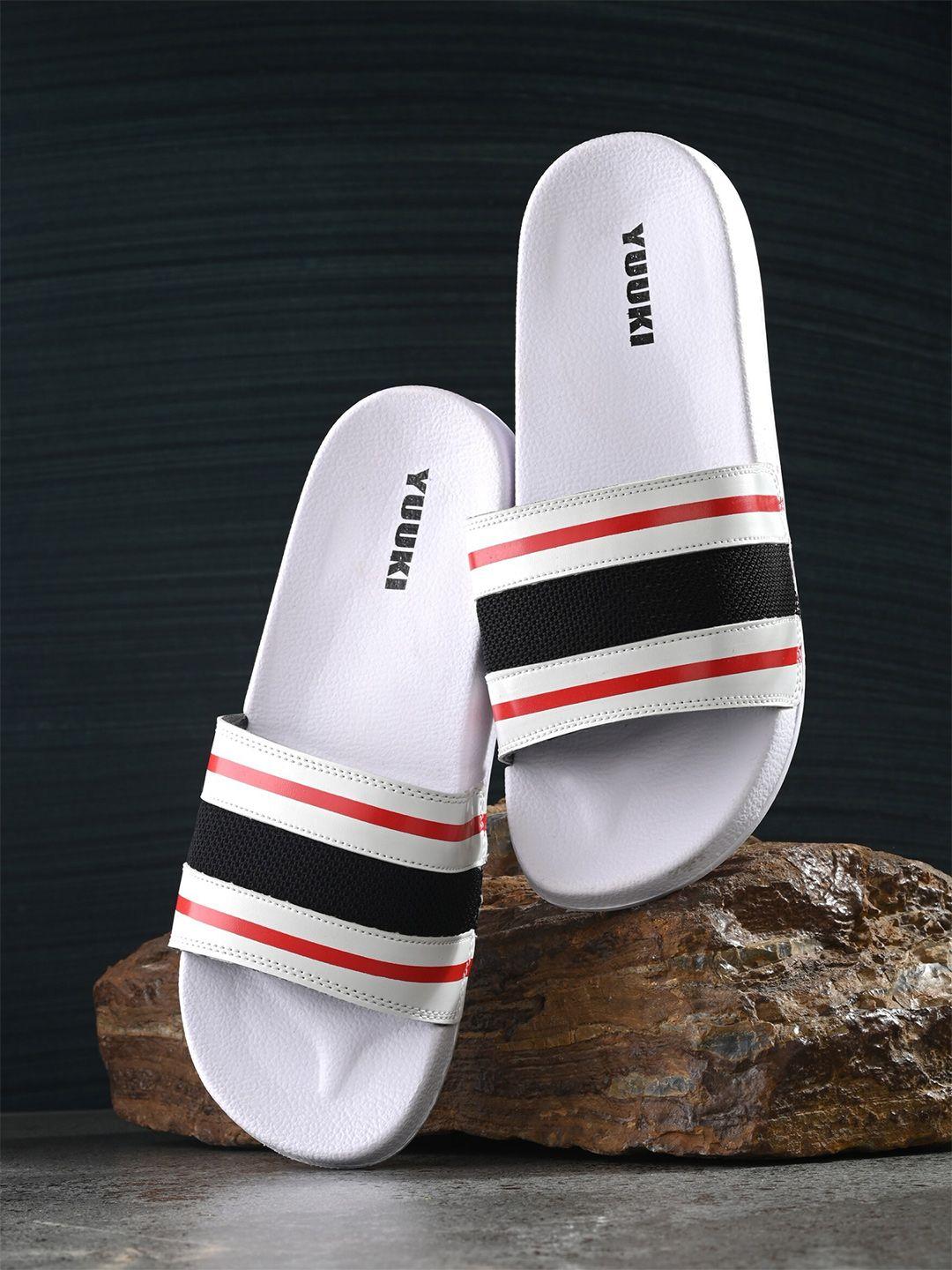 yuuki men striped sliders