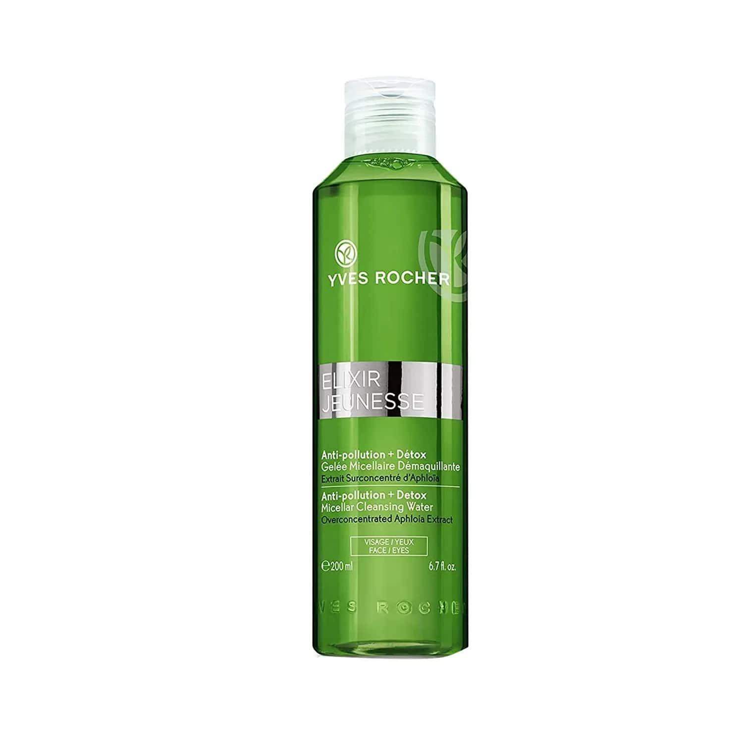 yves rocher elixir jeunesse anti pollution ++ detox micellar cleansing water face / eyes (200ml)