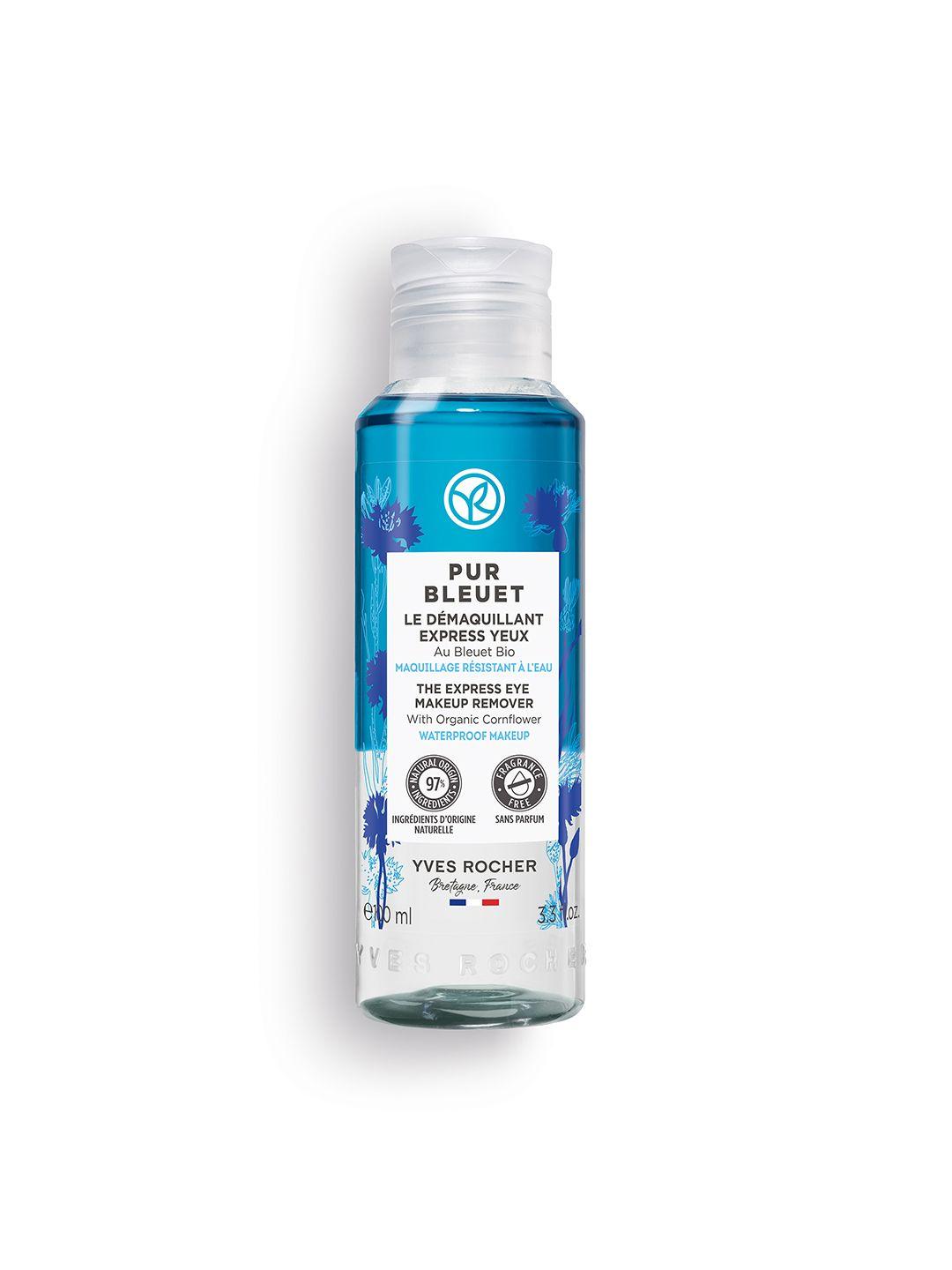 yves rocher pur bleuet the express eye makeup remover with cornflower - 100 ml