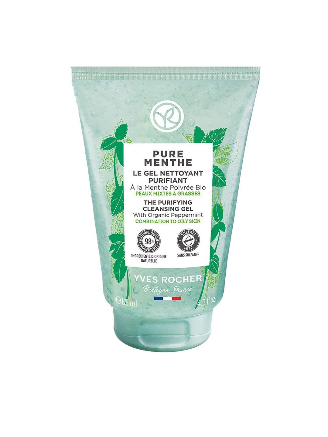 yves rocher pure menthe the purifying cleansing gel with peppermint - 125 ml