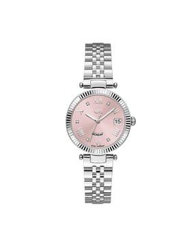 z01001l3mf analog watch with stainless steel strap