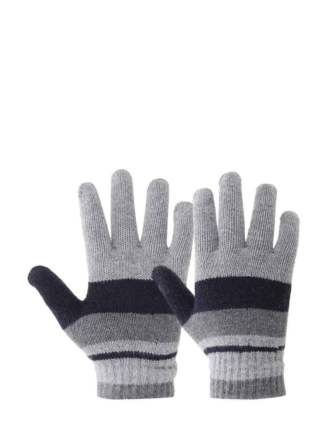 zacharias men wool striped winter gloves