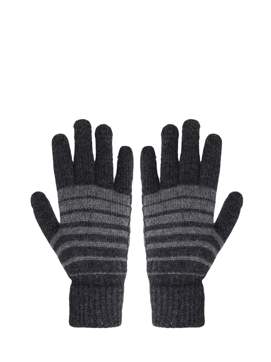 zacharias unisex striped woolen gloves