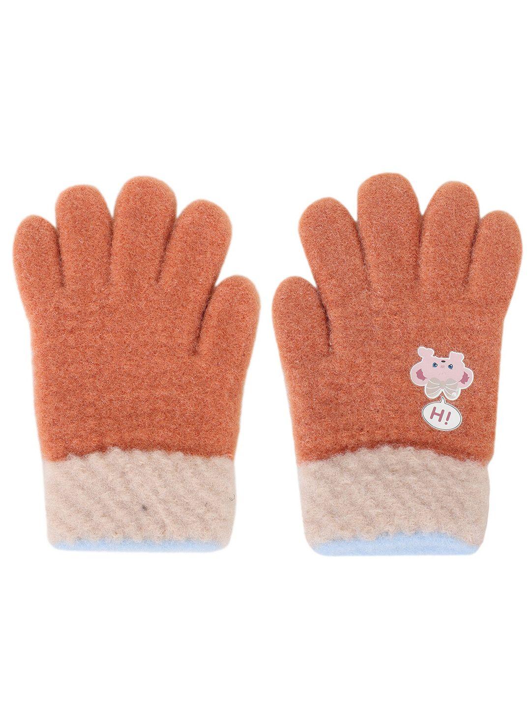zacharias kids patterned woolen winter gloves