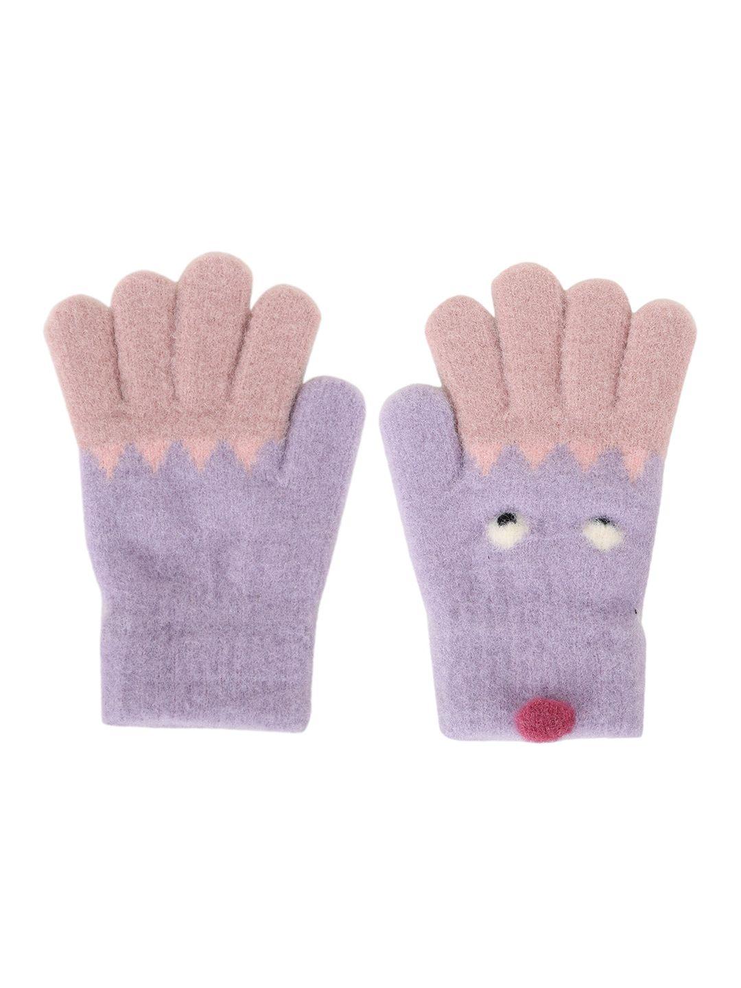 zacharias kids patterned woolen winter gloves