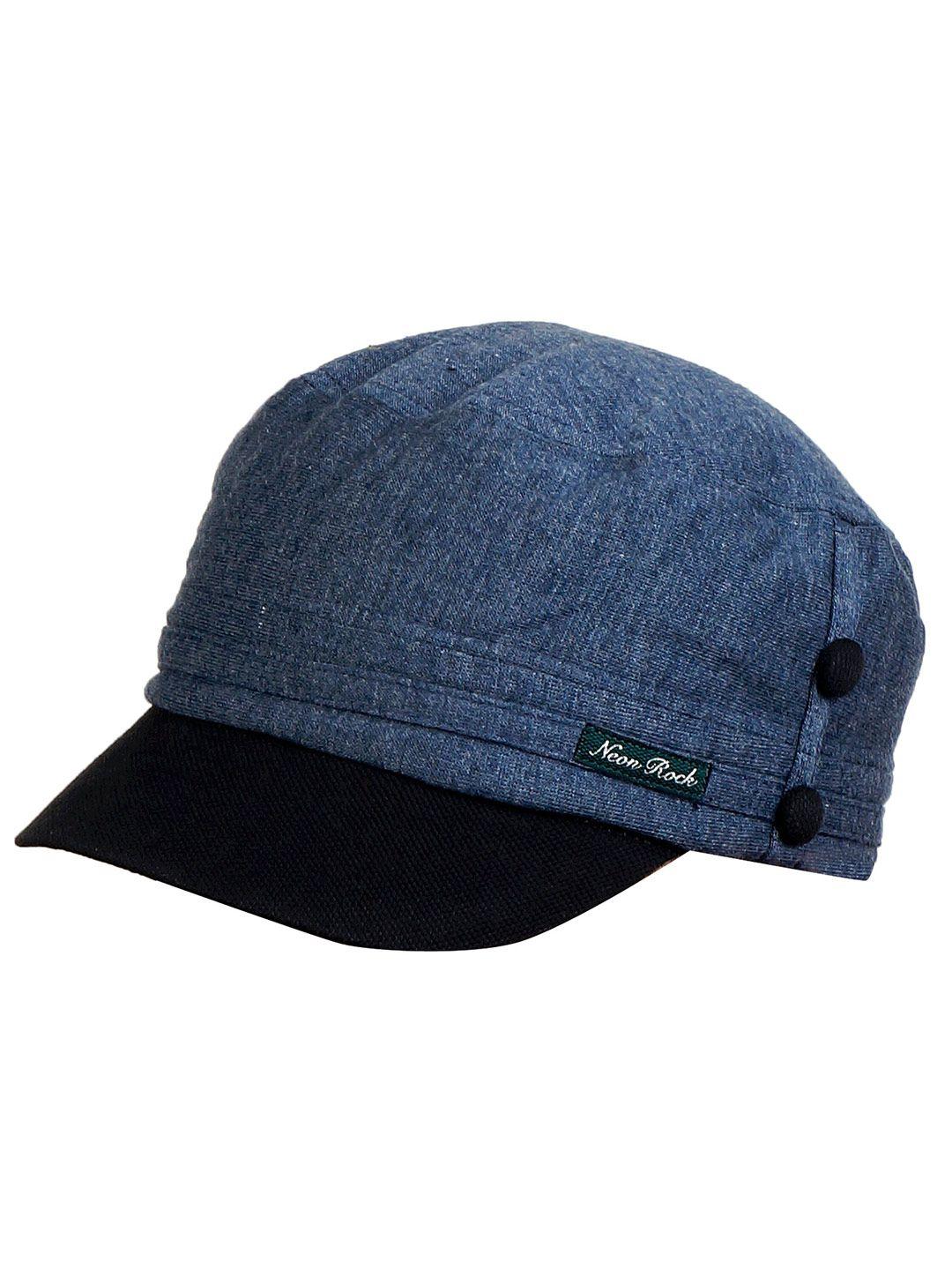 zacharias men blue & black visor cap