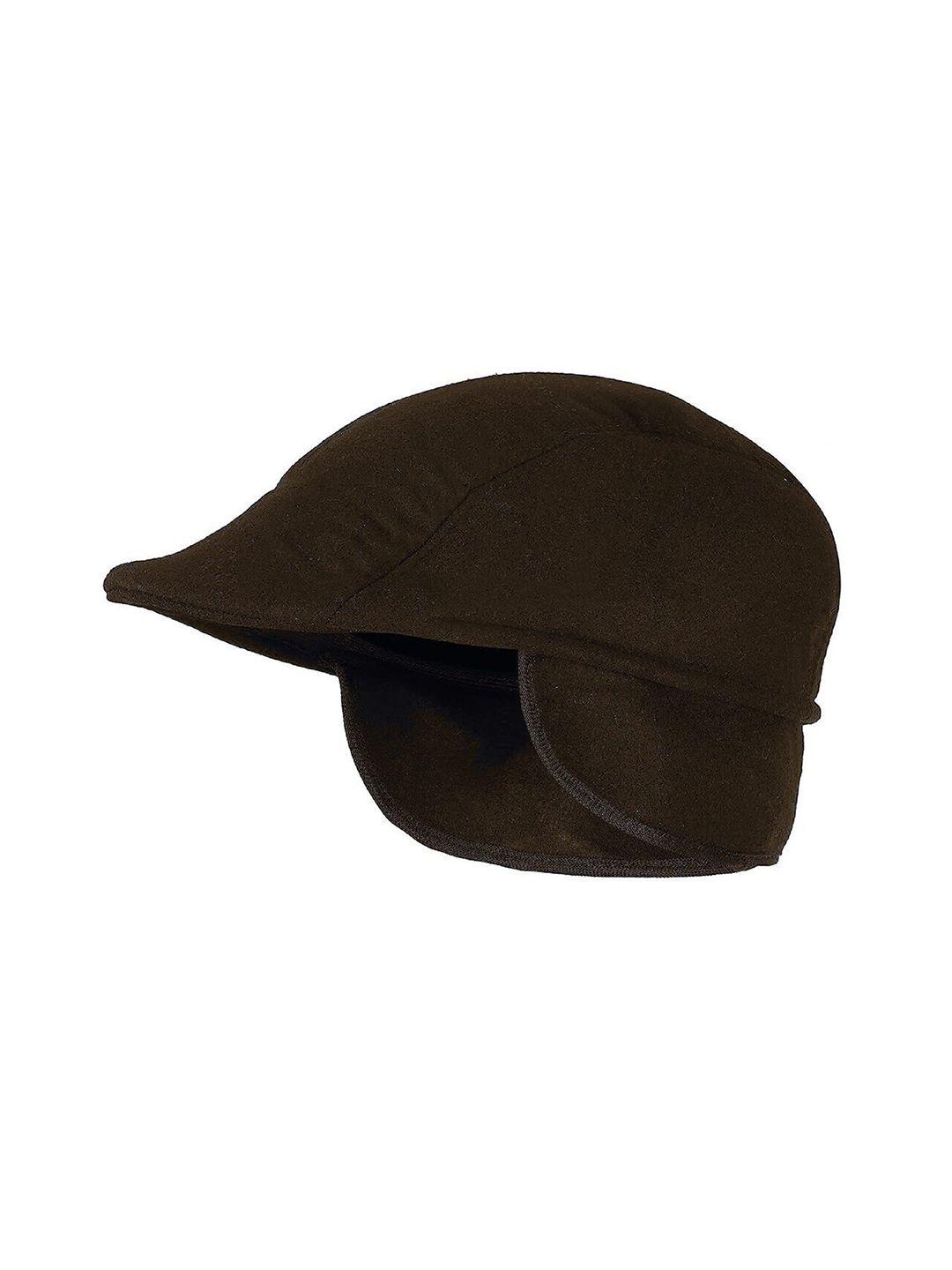 zacharias men brown woollen ascot cap