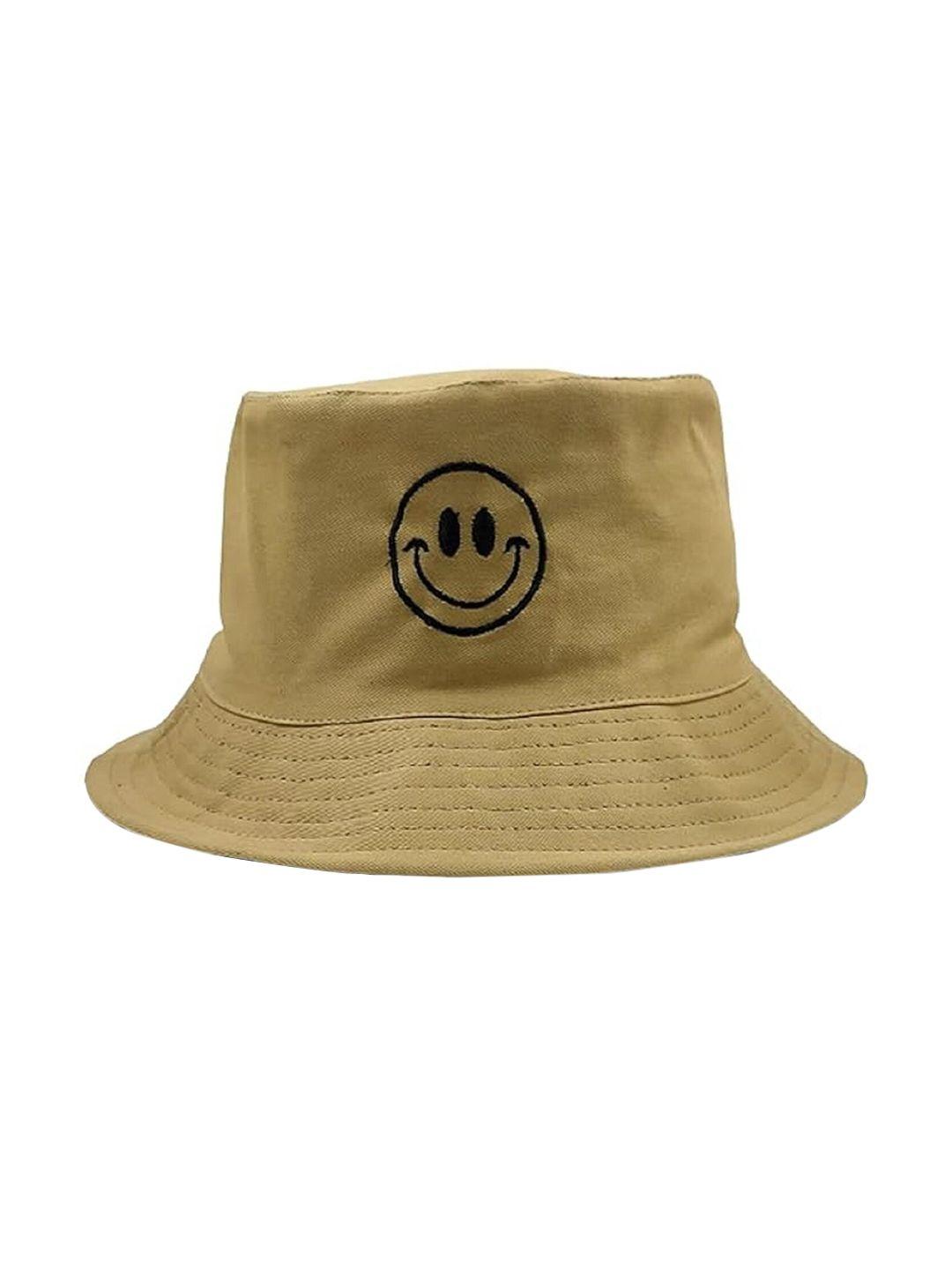 zacharias smiley-embroidered cotton reversible fisherman bucket hat
