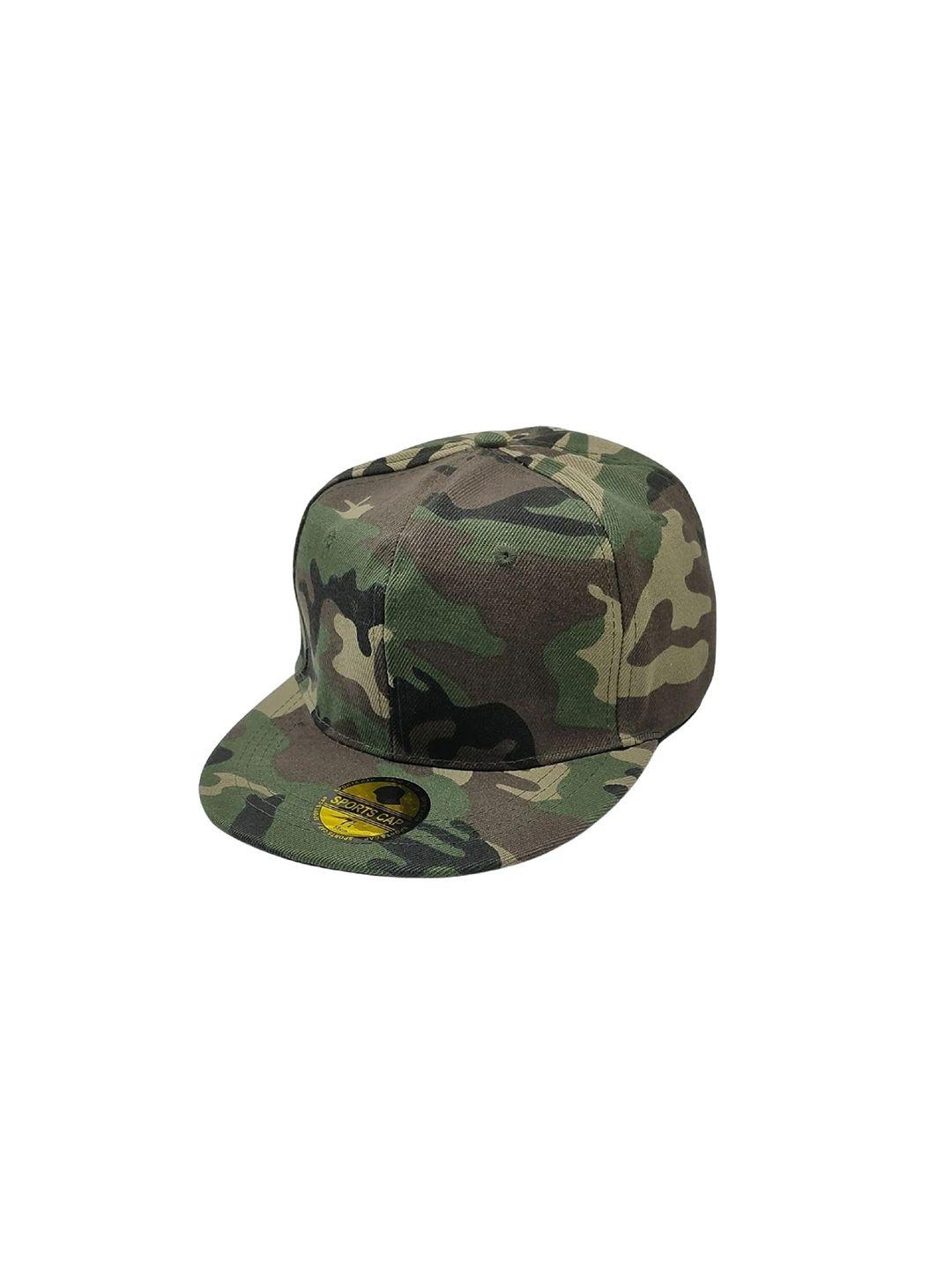 zacharias unisex green & black printed snapback cap