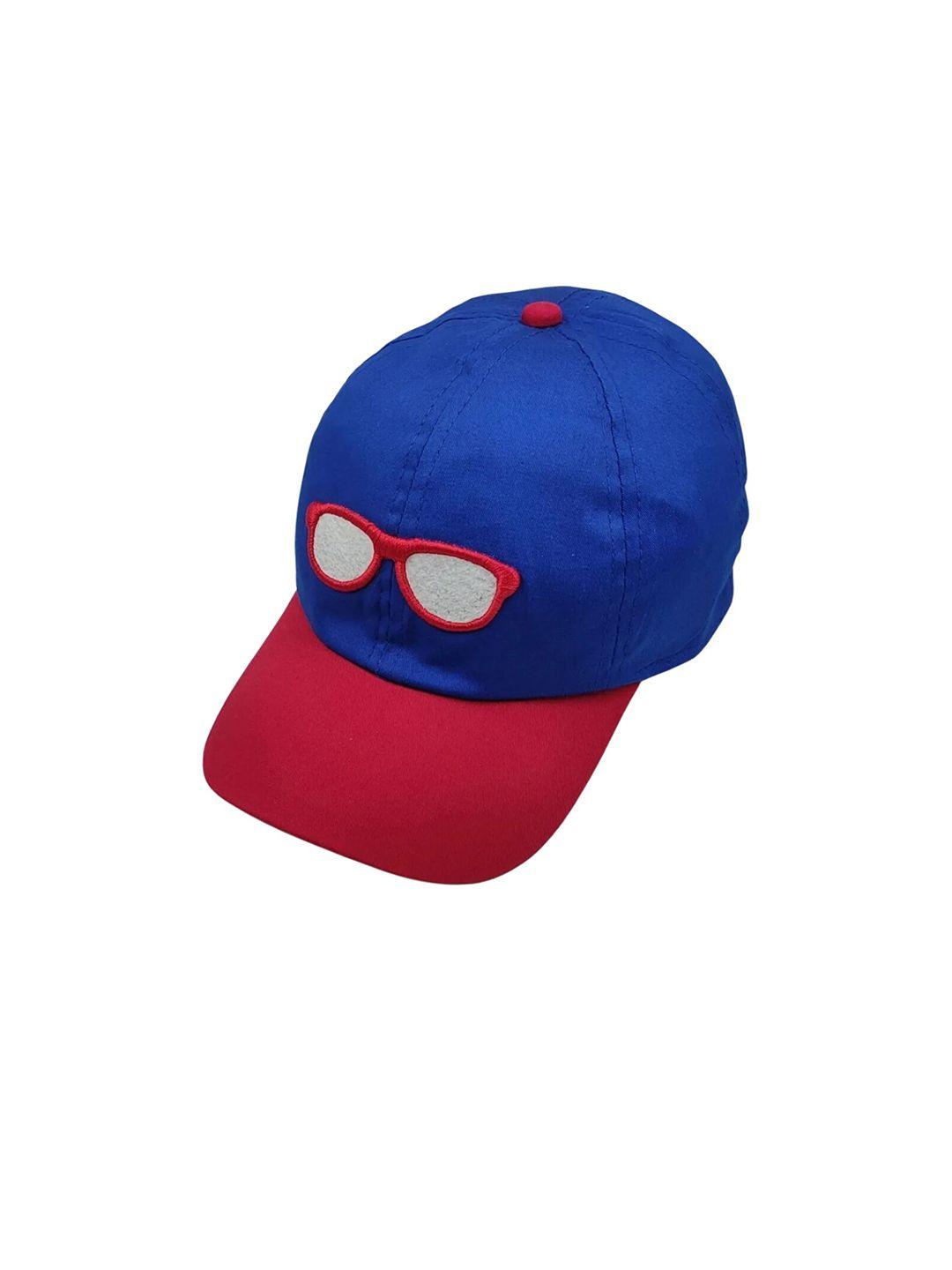 zacharias unisex kids blue & red embroidered baseball cap