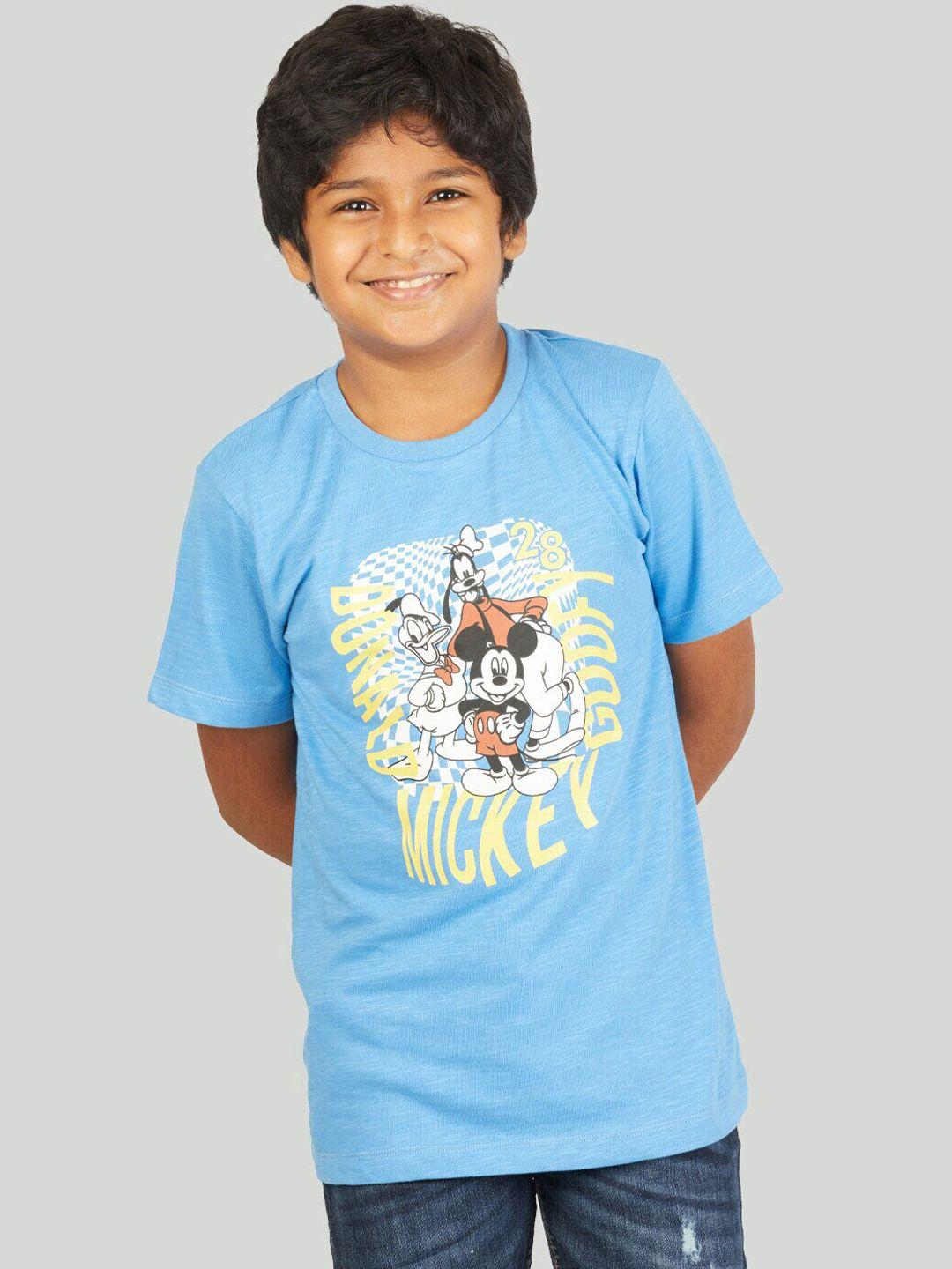 zalio boys blue mickey printed t-shirt