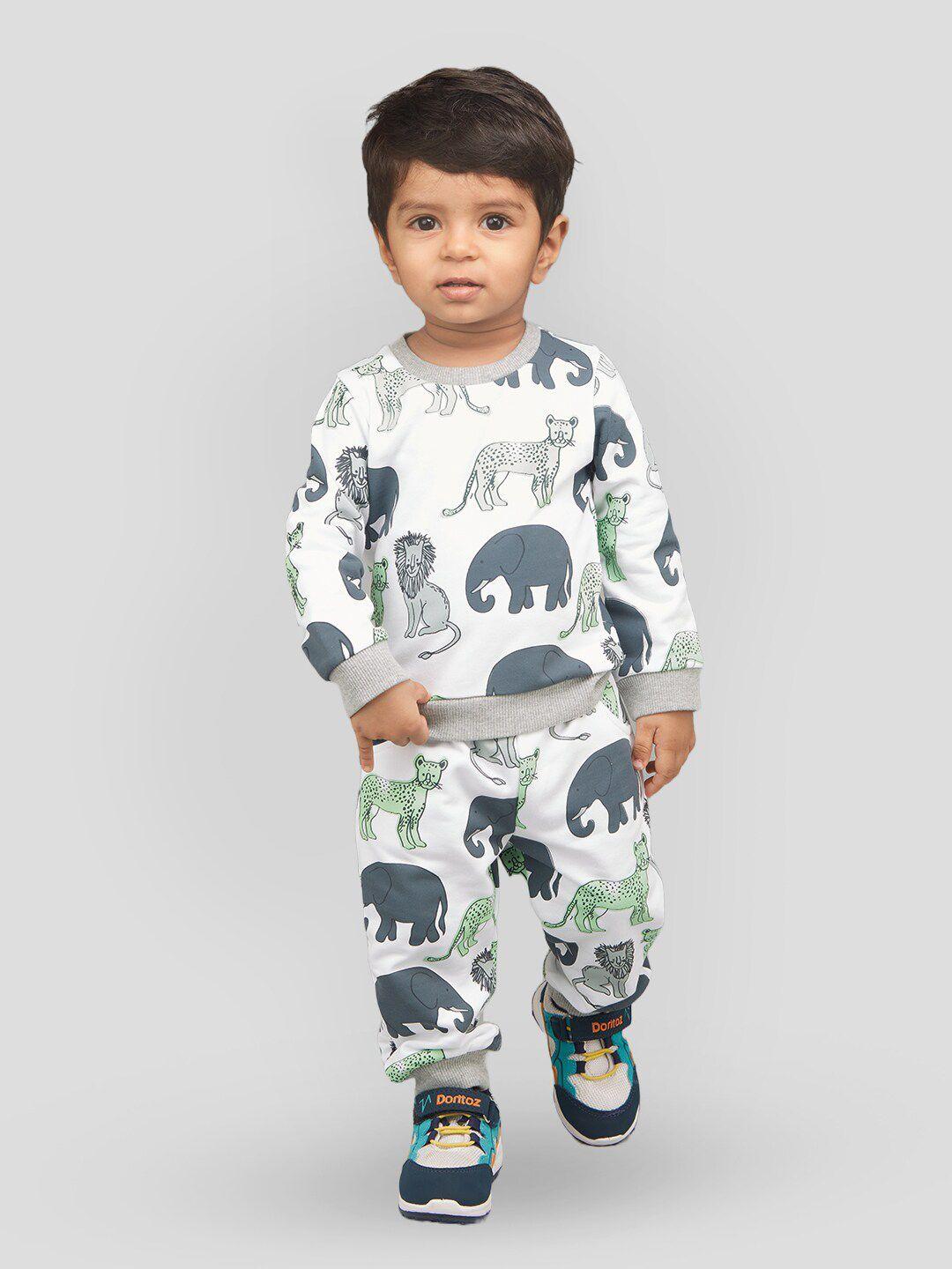 zalio boys printed t-shirt with pyjamas