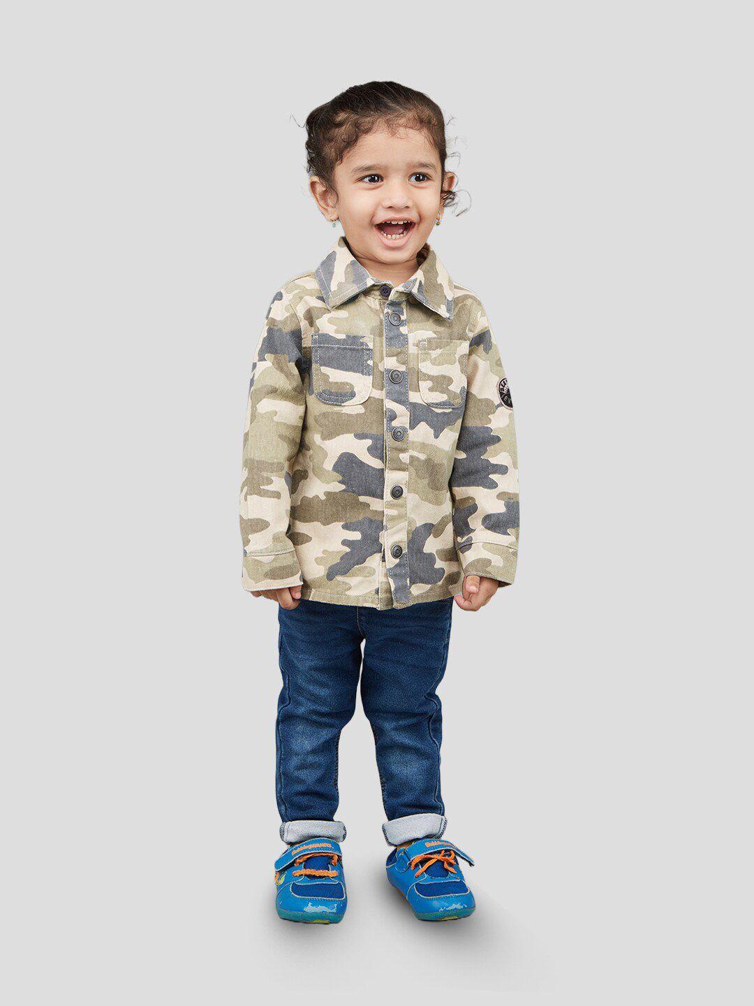 zalio boys camouflage printed pure cotton shirt with trousers