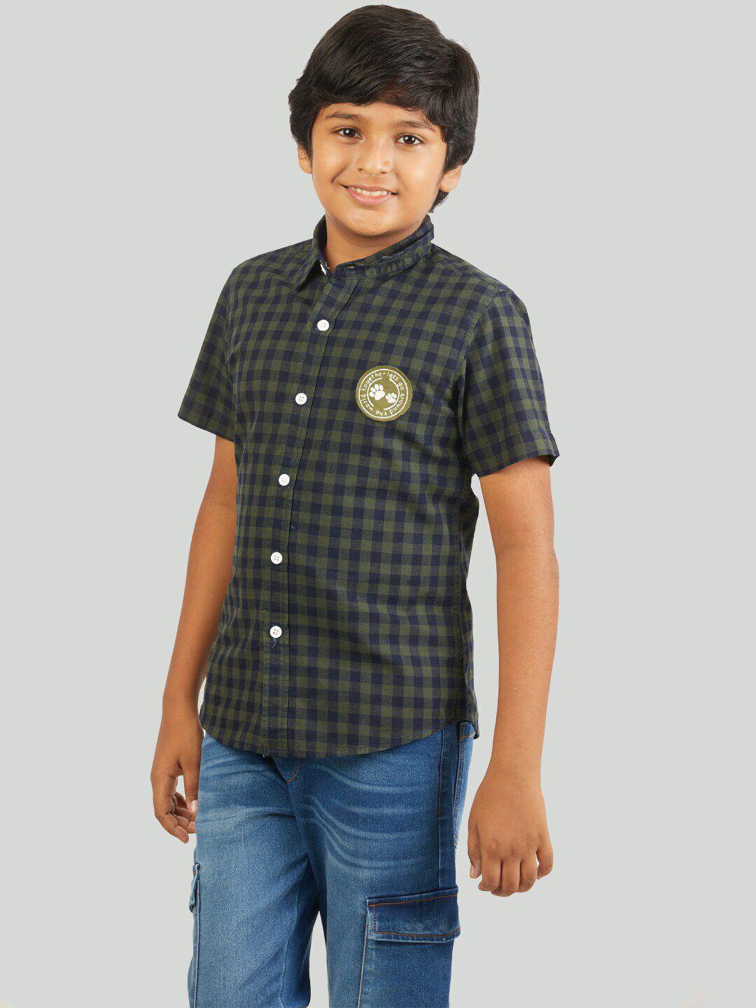 zalio boys multicoloured comfort checked casual shirt