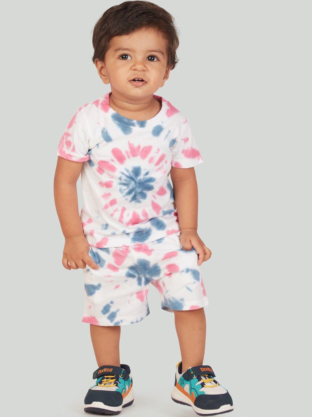 zalio boys multicoloured printed t-shirt with shorts