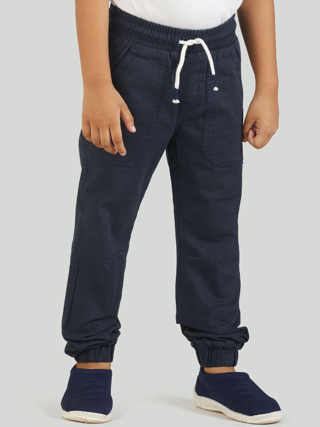 zalio boys navy blue joggers trousers